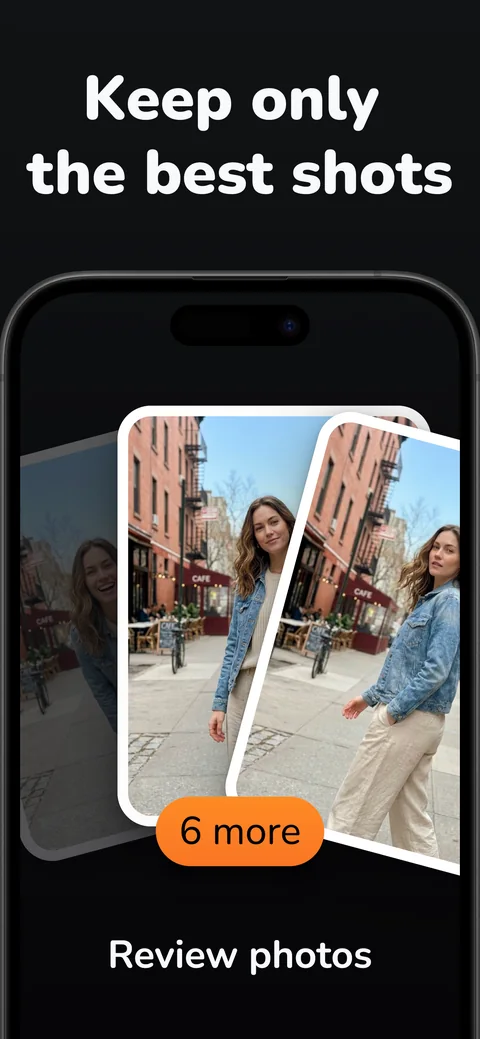 PicMatic App Store preview showing its photo review feature